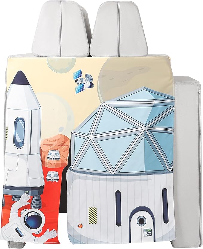 Play Panels for Kids Foam Play Couch, Space Settlement