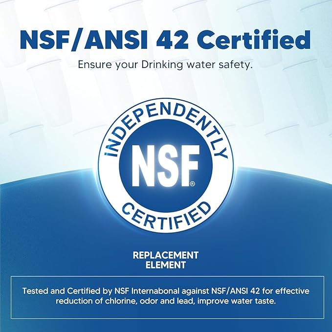 Upgraded Water Filter Replacement for Zero Pitcher and Dispenser ZR-001 ZR-004 ZP-006 ZR-017, Multi-Stage Filter System, Effectively Reducing Lead, Chromium, PFOA, and PFOS Contaminants, Pack of 3