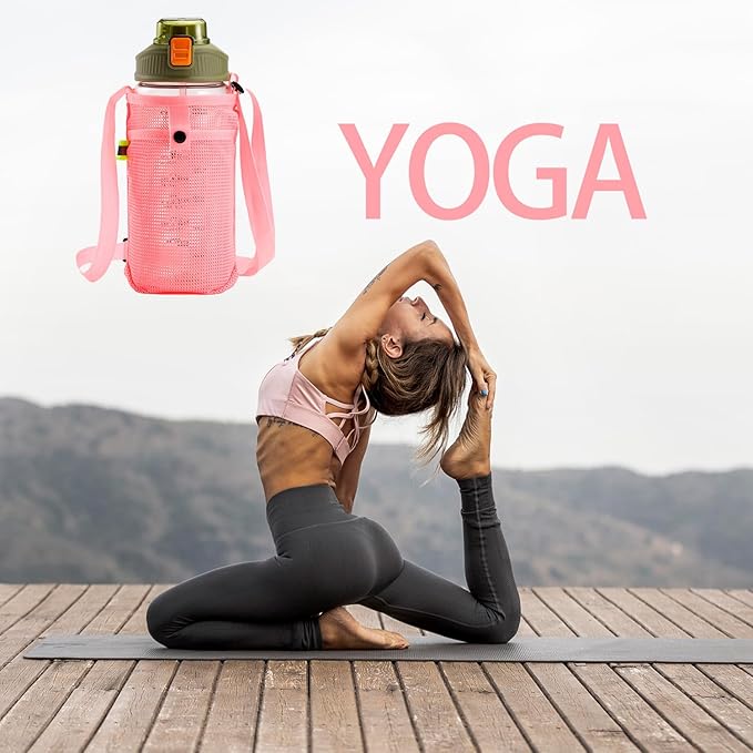 Water Bottle Holder with Strap & Phone Pocket, for 36oz Bottle (Bottle Excluded), Bottle Bag for Sports Gym Walking Hiking Picnic