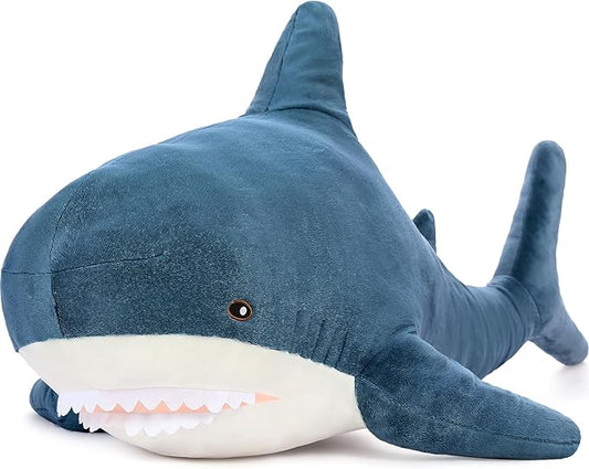 MorisMos Giant Shark Stuffed Animal Shark Plush Toys, Soft Plush Shark Hugging Pillow for Kids, 51 inch