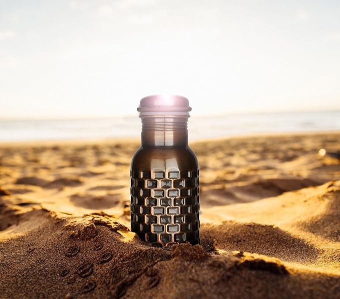 Ayurvedic Drinking Copper Water Bottle for Sports, Travel, Yoga & Everyday Use, Water Bottle for Gym, Office, Hiking, Outdoor Capacity 32 Oz (Design 5, 32 Oz)