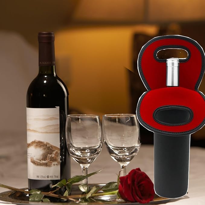 Wine Carrier Tote Bag 750ML - Insulated Bag for Wine, Beer, and Water Bottles - Ideal for Restaurants and Travel