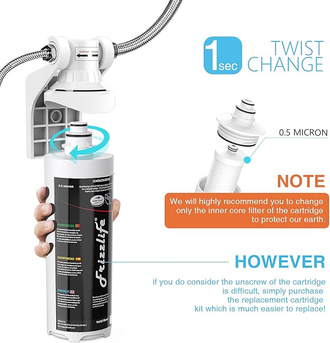 Frizzlife MK99 Replacement Filter Cartridge With FZ-2 Filter Cartridge Inside