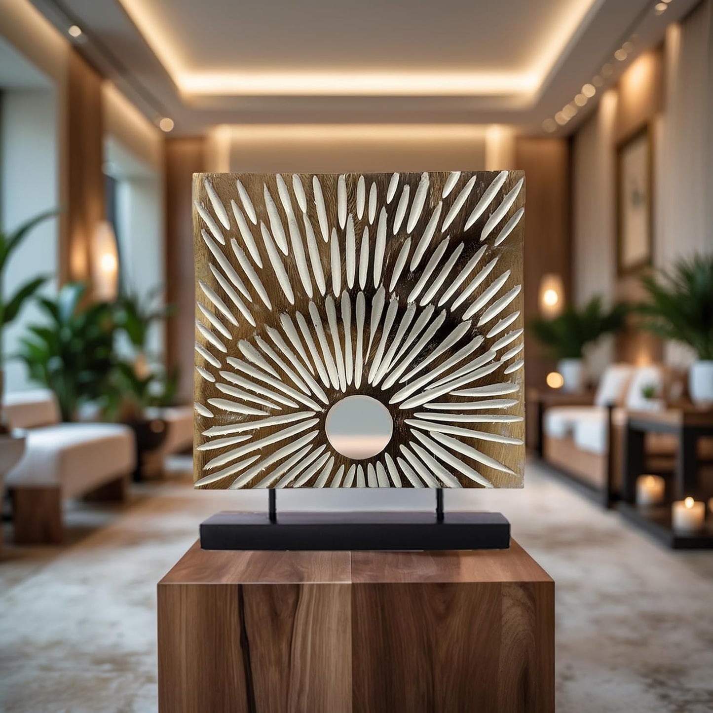 Decozen Handcrafted Solid Wood Decorative Centerpiece Ideal for Bedroom, Coffee Table, Kitchen, and Dining Room - Valentines Day Gifts