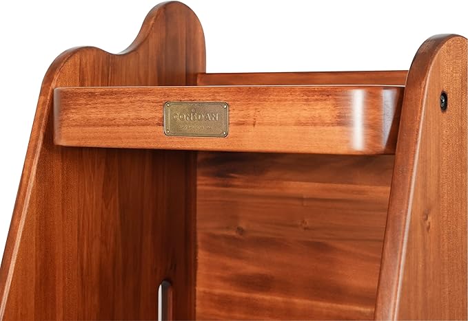 CONSDAN Toddler Tower, USA Grown Solid Hardwood, Kitchen Step Stool for Toddlers, Kids Standing Tower Kitchen Toddler Learning Stool, Kitchen Stool with Safety Rail for Kitchen Counter