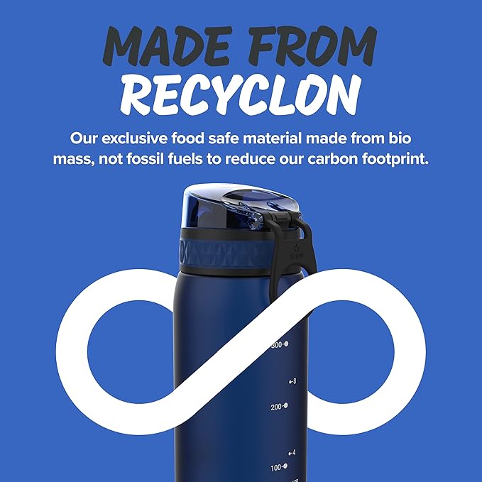 Ion8 Pod Leak Proof BPA Free Kids Water Bottle, 350ml (12 oz), Frosted Navy (B074W4BDG4)