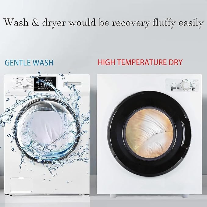 Medium Support Bed Pillows Standard Size Set of 4 Pack for Sleeping 20"x26", Hypoallergenic Skin Friendly Down Alternative Filling for Side Stomach Back Sleeper Machine Washable