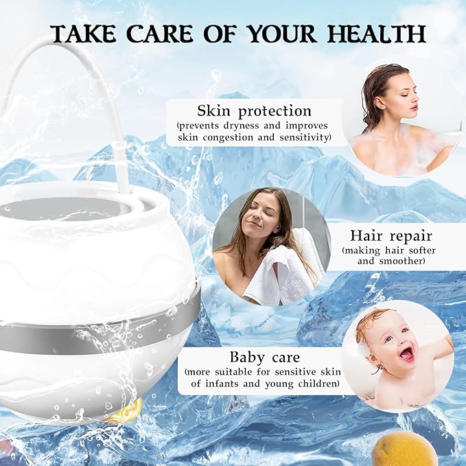 Bath Ball Filter,Bathtub Filter for Tub Faucet,8 Stages Bath Filter,BPA Free,Removes Hundreds of Contaminants,Purify Your Bathwater for Healthier Skin and Hair(2 Filter Cartridges)