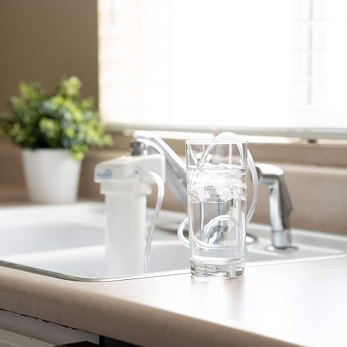 High Flow RO System Home Water Treatment System | Compact RO System Mounts Directly onto Faucet | Great for Apartments & Rentals | Applied Membranes PSFM50 (Faucet Mount RO System)…