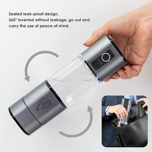 Hydrogen Water Bottle - Hydrogen Water Bottle Generator - Ion Bottle Hydrogen Water Ionizer - Water Hydrogenator - 5 Minutes Rapid Electrolysis Hydrobottle, Suitable for Traveling, Exercise, Gifting.