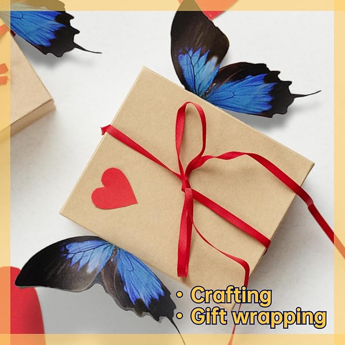 Wall Stickers Butterfly Wing Decorations Creative Wall Decal 3D Butterfly Sticker Decor for Computers Lamps Switches (Multicolor,3 PCS)