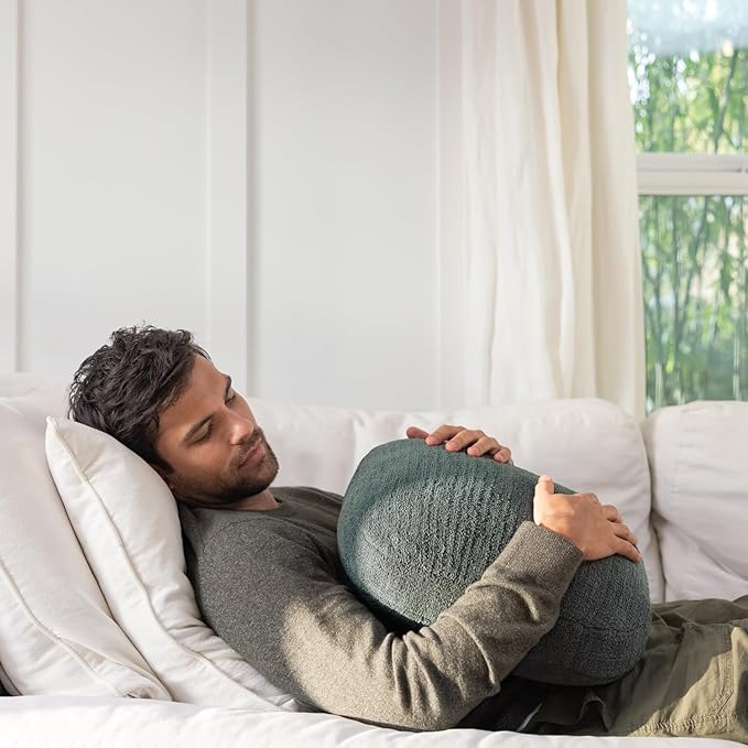 Quiet Mind The Original Weighted Pillow for Adults & Kids - (Large, Blueberry, 12 lbs) - Weighted Body Pillow - Alternative to Weighted Blanket - Enhanced Deep Sleep and Stress Relief - Hug Pillow