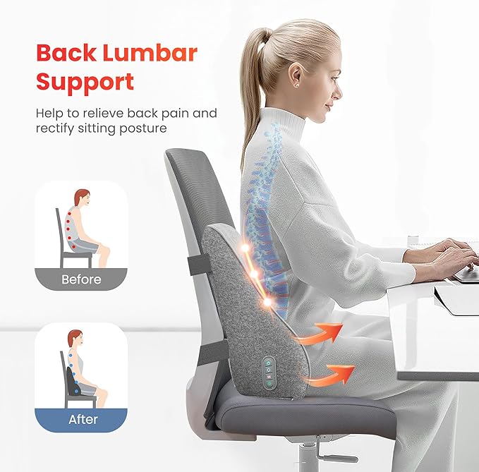 COMFIER Back Lumbar Support Pillow for Office Chair Car