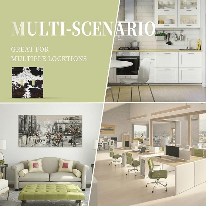 Western Farm Highland Cow Double Toggle Light Switch Cover Decorative 2 Gang Wall Plate Electrical Faceplate Switchplate Dimmer Plates for Farmhouse Bathroom Bedroom Living Room Bathroom Decor