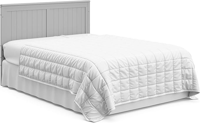 Graco Hadley 5-in-1 Convertible Crib with Drawer (Pebble Gray) – GREENGUARD Gold Certified, Crib with Drawer Combo, Full-Size Nursery Storage Drawer, Converts to Toddler Bed, Daybed