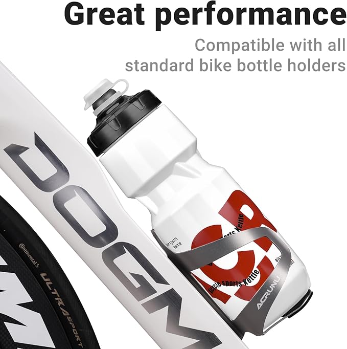 Bike Water Bottle 21oz Bicycle Water Bottle for 5hrs Insulation Sports Squeeze Water Bottle with Leakproof DesignFits Most Bike Cages (Red 26)
