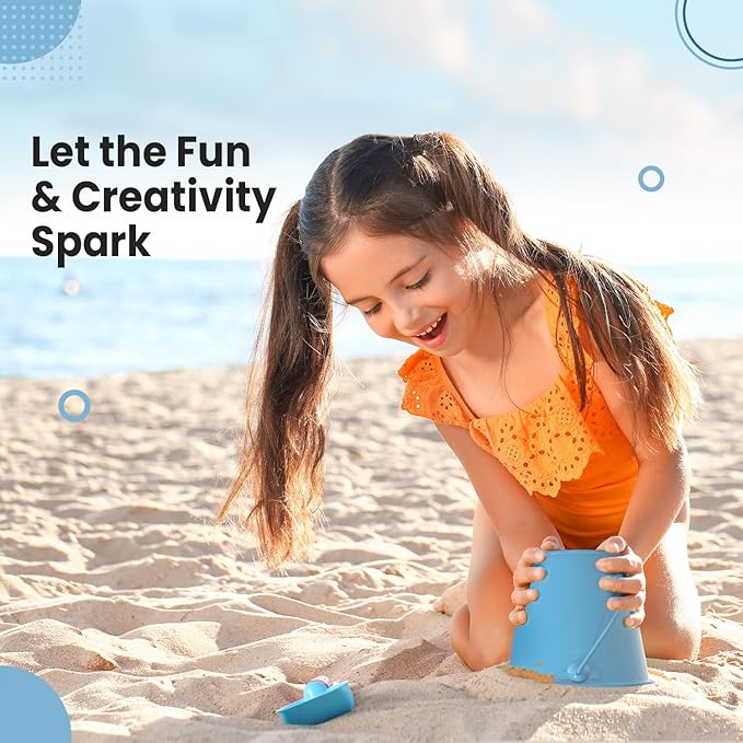 Small Metal Buckets with Handle 6 Pcs – Galvanized Bucket Leak Proof & Rust Resistant 20 fl oz Capacity - Best for Party Décor, Organizing & Decorating Classrooms (Blue, Small 4.3" Top)