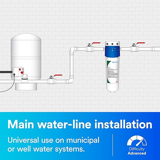 3M Aqua-Pure AP101T Whole House Transparent Water Filter Housing, Ideal for 1-2 Bath Homes, Standard 1-high Drop-in Cartridge