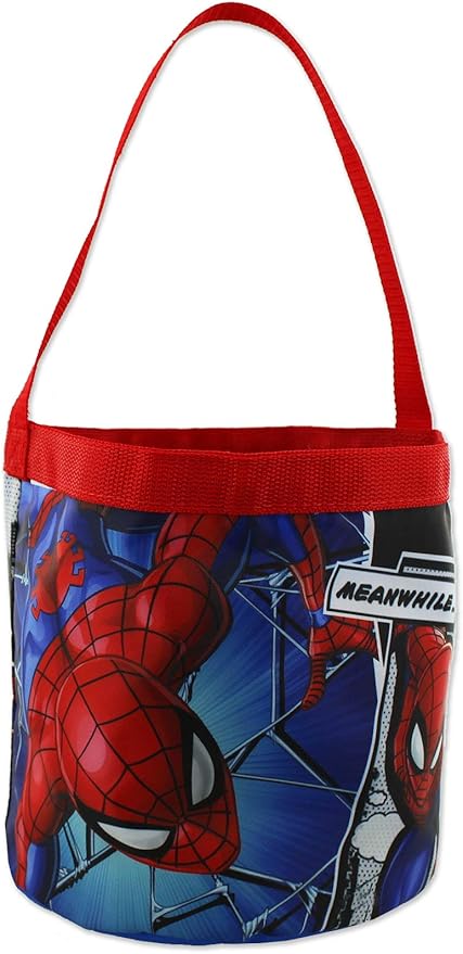 Marvel Super Hero Adventures Boys Collapsible Nylon Gift Basket Bucket Tote Bag