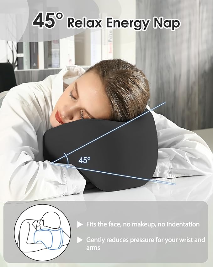 Neck Pillow Airplane, Memory Foam 2-in-1 Travel Pillow for Long Flight Essentials, Earplugs and Storage Bag, U-Shaped Hump Napping Pillow for Planes, Trains, Self-Driving Cars
