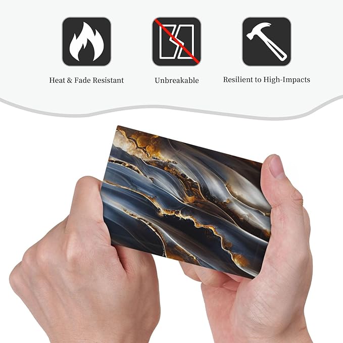 Gradient Abstract Ripple Blue Gold Marble Printed 1 Gang Light Switch Covers No Device Wall Plate Decorative Blank Switchplate Electrical Faceplate for Kitchen Bathroom Bedroom Decor