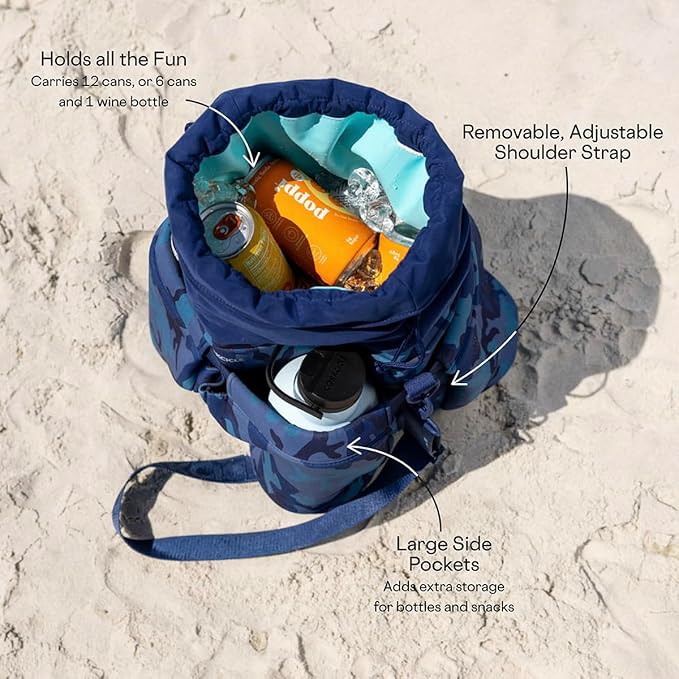 Corkcicle Beverage Bucket Cooler Bag, 10.5” x 12” – Keep Cool with Portable Bucket Bag – Transforms Into Ice Bucket with All Day Insulation