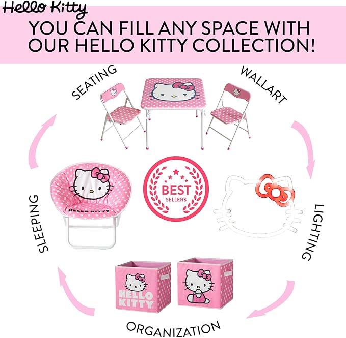 Idea Nuova Hello Kitty Saucer Chair