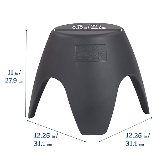 ECR4Kids Ayana Stool Set, Flexible Seating, Dark Grey, 4-Pack