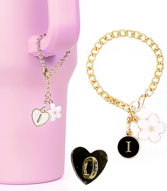 water bottle charms with keyring holder, water bottle decorations. Stanley Cup charms, Stanley cup accessories. Tumbler charms