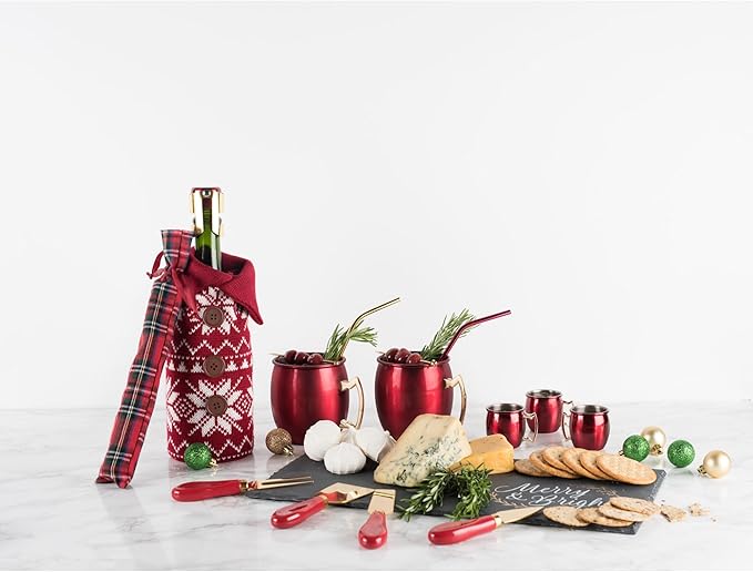 Rustic Holiday Wool Wine Sweater by Twine