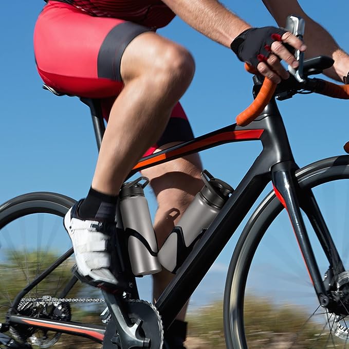 CHENGU 10 Pcs Aluminum Water Bottle 24oz Aluminum Reusable Bottles Lightweight Snap Lid Sports Water Bottle Multipack Easy Carry Leak Proof Travel Bottle for Gym Camping Hiking Outdoor Fishing (Gray)