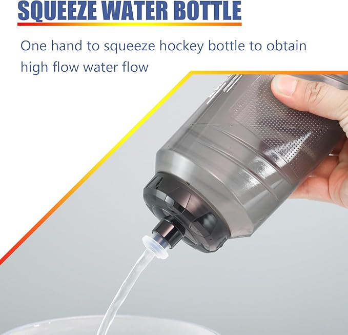 GIFUBOWA 32 oz Squeeze Water Bottle Bpa Free Easy Grip for Sports and Bike 2 Pack