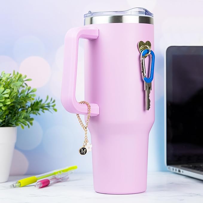 water bottle charms with keyring holder, water bottle decorations. Stanley Cup charms, Stanley cup accessories. Tumbler charms