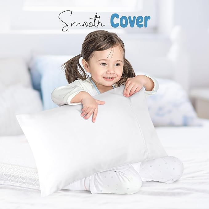 Utopia Bedding Toddler Pillow Cases - 2 Pack - Envelope Closure - Soft Brushed Microfiber Fabric - Shrinkage and Fade Resistant Pillow Covers 13 X 18 Inches (Toddler, White)