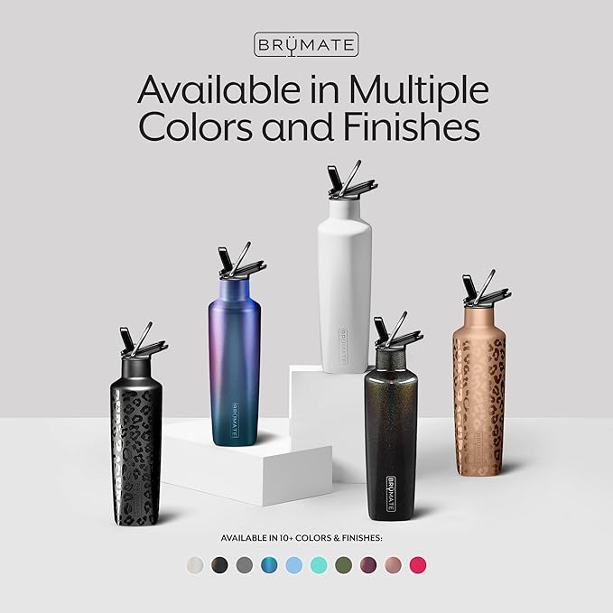 BrüMate ReHydration Mini Kids Water Bottle | 100% Leakproof Insulated Water Bottle for Kids with Straw | Stainless Steel Water Canteen | Perfect Kids Water Bottle for School | 16oz (Aqua)