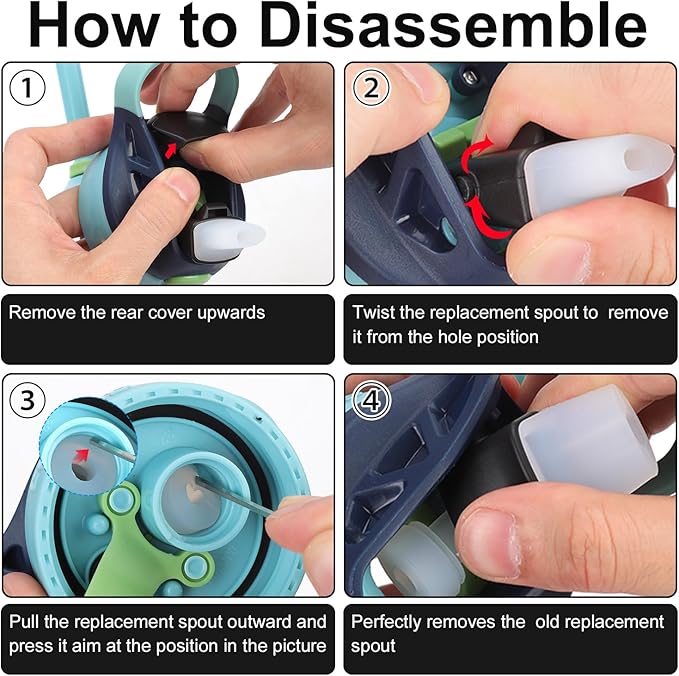 4pcs Water Bottle Bite Valve for Contigo, Water Bottle Mouthpiece Replacement Silicone Water Bottle Bite Valve Replacement Accessories for Contigo Water Bottle