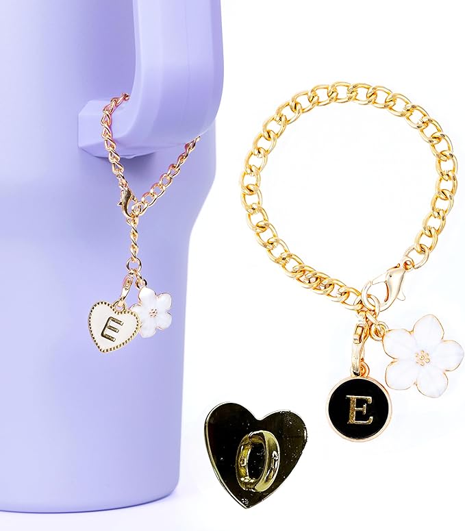 water bottle charms with keyring holder, water bottle decorations. Stanley Cup charms, Stanley cup accessories. Tumbler charms