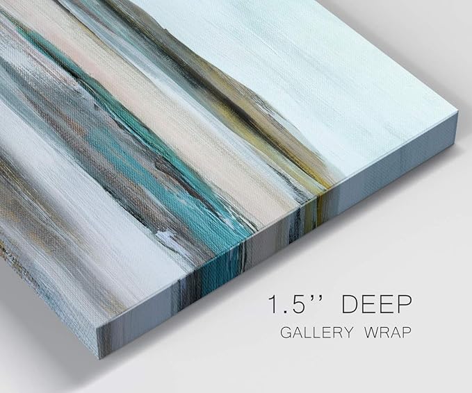 Renditions Gallery Canvas Nature Wall Art Modern Paintings & Prints Decorations Blurred Sandy Beach Abstract Vibrant Coastal Wall Hanging Artwork for Bedroom Office Kitchen - 8"x12" LT33