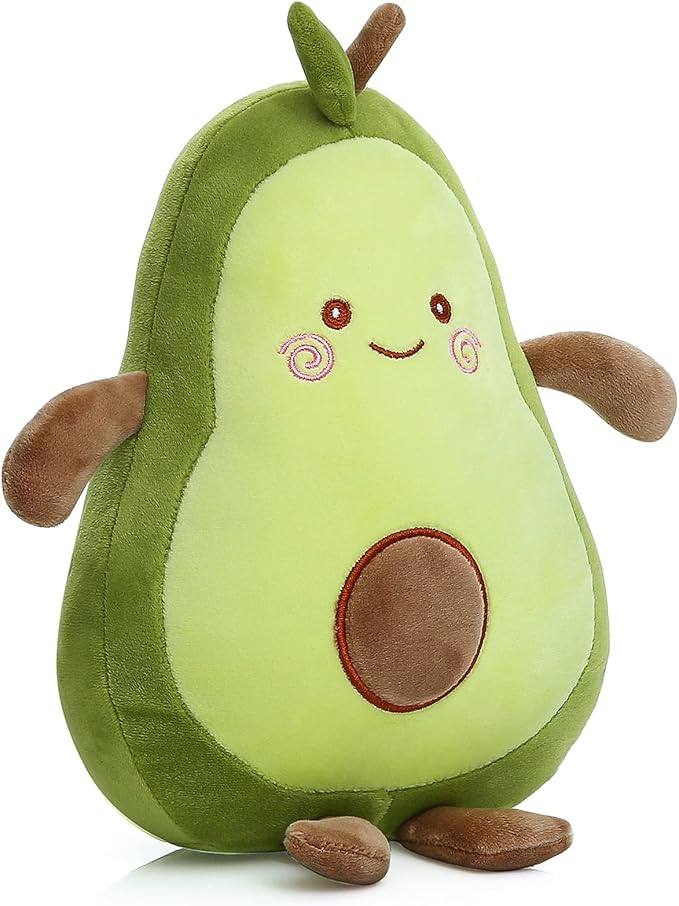 Niuniu Daddy Avocado Stuffed Animal 11.5 inch Plushies Squishy Snuggle Plush Toys Soft Kawaii Food Shaped Plushie Fruit Series Hugging Pillow for Kids/Toddlers/Teen