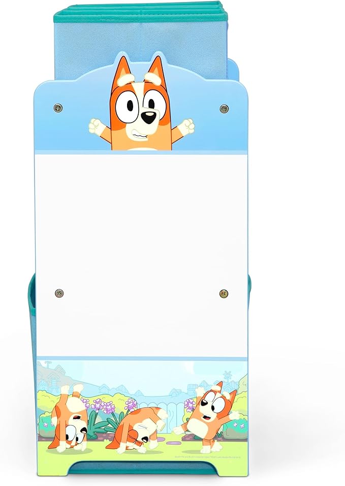 Delta Children - Bluey Design & Store 6 Bin Toy Storage Organizer - Greenguard Gold Certified, Blue