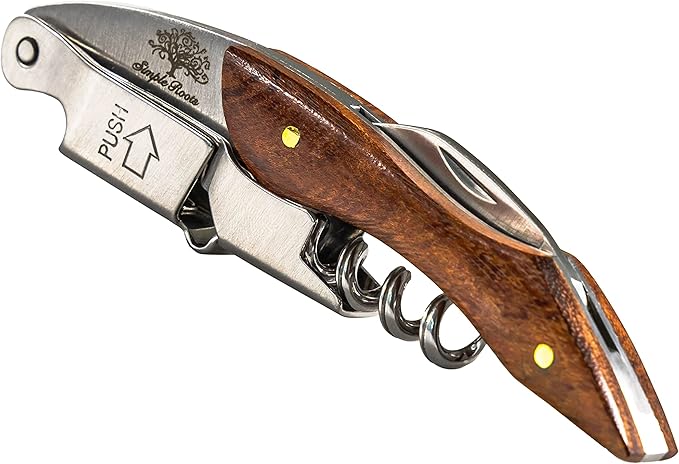 Simple Roots Classic Wine Opener - Best Sellers Classic Corkscrew for Wine Bottles, Manual Durable Bottle Opener for Servers, Bartenders, Cork Screws & More!