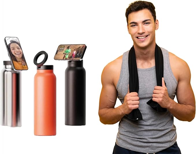 stainless steel water bottle (black), medium, JX-0008