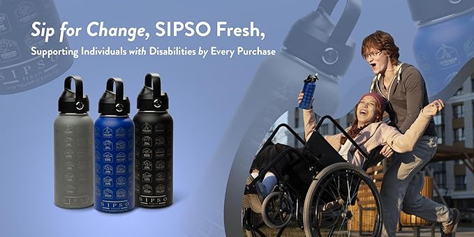 National Parks water bottle with Stickers: Unique 32 oz bottle | Double wall Stainless Steel water bottle | Leak Proof- laser Engraved water Bottle with National Park stickers (Blue)