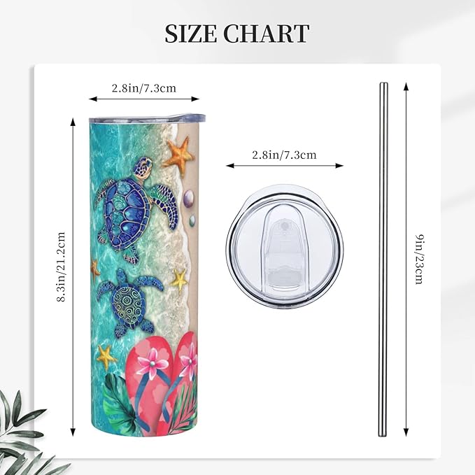 Beach Tumbler Summer Tumbler Vacation Travel Mug Travel Cup Vacation Tumbler Gifts The Beach Is My Happy Place Trip Cup Beach Cup Cruise Tumbler Funny Insulated Tumbler With Straw 20oz Stainless Gifts