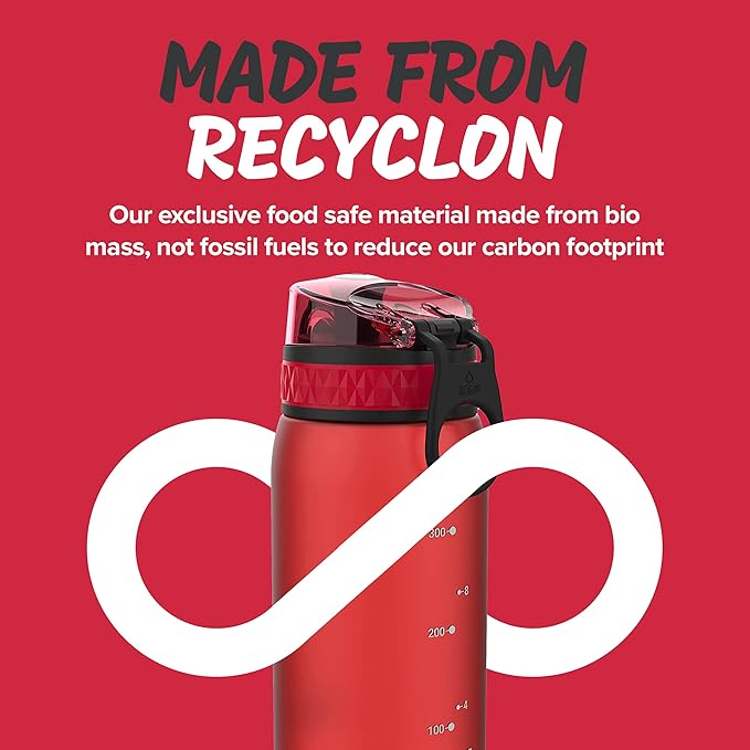 Ion8 Pod Leak Proof BPA Free Kids Water Bottle, 350ml (12 oz), Frosted Scarlet (B074WGJF9S)