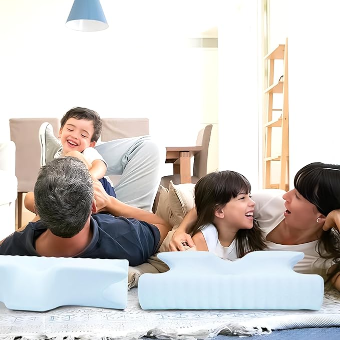 Cervical Pillow for Neck Pain Relief, Cooling Contour Memory Foam Pillows Support Odorless Ergonomic Neck Pillow Adjustable Orthopedic Bed Pillow for Side Back Stomach Sleeper with Pillowcase