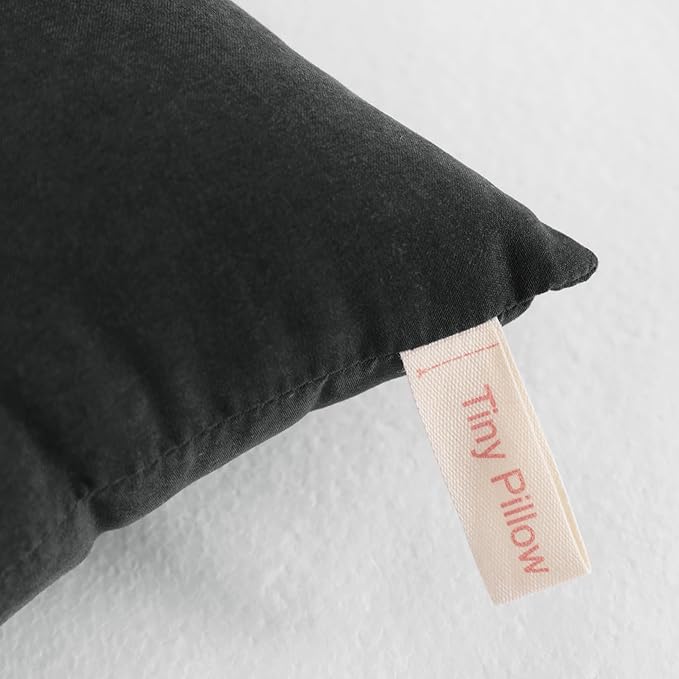 NTBAY Tiny Pillows, Down Alternative 7"x11" Microfiber Mini Pillows for Travel, Pets, Soft Machine Washable Small Pillows for Neck, Wrist, Lumbar and Knee, Black
