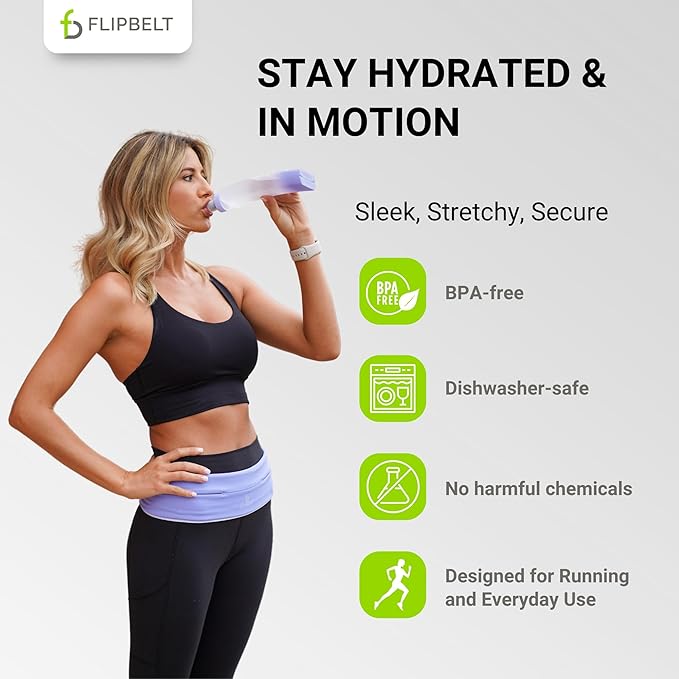 FlipBelt Portable Lightweight Running Water Bottle