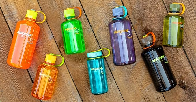 Nalgene Sustain Tritan BPA-Free Water Bottle Made with Material Derived from 50% Plastic Waste, 32 OZ, Narrow Mouth, Eggplant