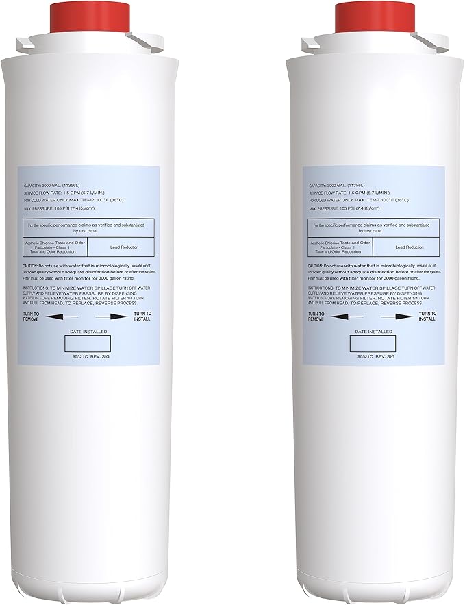 Filter Replacement for Elkay 51300C EWF3000 (No Chip - 2 Pack)